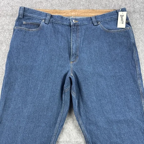 Duluth Trading Jeans Mens 44x34 Blue Ballroom Relaxed Fit Straight Leg Denim - Picture 2 of 12
